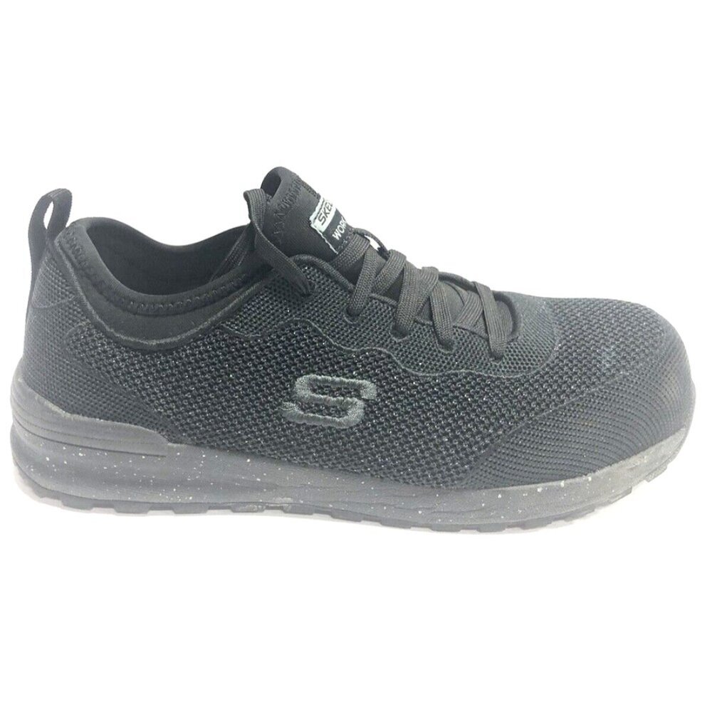 Skechers Women’s Bulkin Balran, Black Work Sneakers, Size 8M